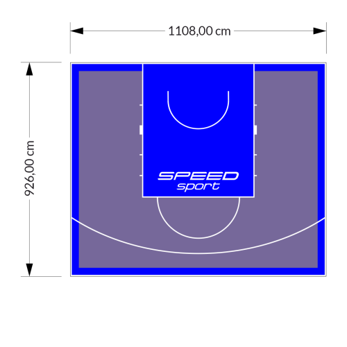 103M2/926X1108CM FIOLETOWO-NIEBIESKIE BOISKO DO KOSZYKÓWKI SPEED sport HEXA POWER PRO