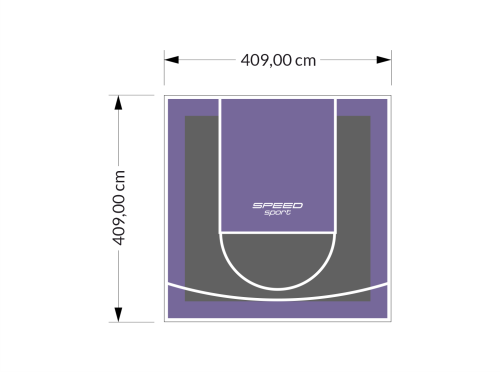 17M2/409X409CM GRAFITOWO-FIOLETOWE BOISKO DO KOSZYKÓWKI SPEEDSPORT HEXA POWER PRO