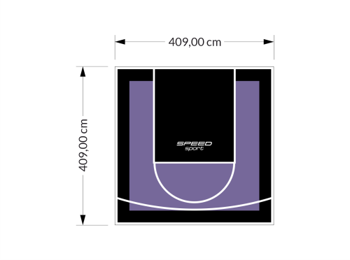 17M2/409X409CM FIOLETOWO-CZARNE BOISKO DO KOSZYKÓWKI SPEEDSPORT HEXA POWER PRO