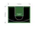 38M2/531X713CM CZARNO-ZIELONE BOISKO DO KOSZYKÓWKI SPEEDSPORT HEXA POWER PRO