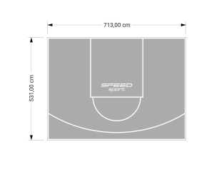 38M2/531X713CM SZARE BOISKO DO KOSZYKÓWKI SPEEDSPORT HEXA POWER PRO