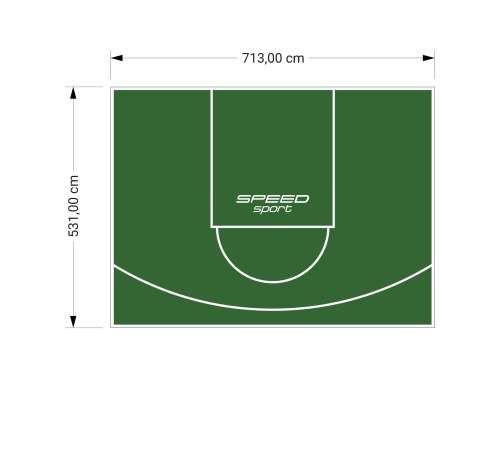 38M2/531X713CM ZIELONE BOISKO DO KOSZYKÓWKI SPEEDSPORT HEXA POWER PRO