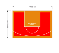 40M2/531X744CM CZERWONO-POMARAŃCZOWE BOISKO DO KOSZYKÓWKI SPEEDSPORT HEXA POWER PRO