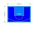 40M2/531X744CM NIEBIESKO-BŁĘKITNE BOISKO DO KOSZYKÓWKI SPEEDSPORT HEXA POWER PRO