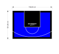 40M2/531X744CM NIEBIESKO-CZARNE BOISKO DO KOSZYKÓWKI SPEEDSPORT HEXA POWER PRO