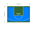 40M2/531X744CM BŁĘKITNO-ZIELONE BOISKO DO KOSZYKÓWKI SPEEDSPORT HEXA POWER PRO