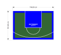 40M2/531X744CM ZIELONO-NIEBIESKIE BOISKO DO KOSZYKÓWKI SPEEDSPORT HEXA POWER PRO