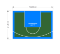 40M2/531X744CM ZIELONO-BŁĘKITNE BOISKO DO KOSZYKÓWKI SPEEDSPORT HEXA POWER PRO