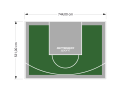 40M2/531X744CM ZIELONO-SZARE BOISKO DO KOSZYKÓWKI SPEEDSPORT HEXA POWER PRO