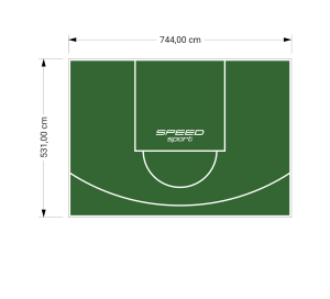 40M2/531X744CM ZIELONE BOISKO DO KOSZYKÓWKI SPEEDSPORT HEXA POWER PRO