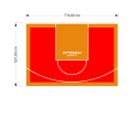 41M2/531X774CM CZERWONO-POMARAŃCZOWE BOISKO DO KOSZYKÓWKI SPEEDSPORT HEXA POWER PRO