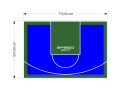 41M2/531X774CM NIEBIESKO-ZIELONE BOISKO DO KOSZYKÓWKI SPEEDSPORT HEXA POWER PRO