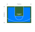 41M2/531X774CM BŁĘKITNO-ZIELONE BOISKO DO KOSZYKÓWKI SPEEDSPORT HEXA POWER PRO