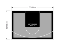 41M2/531X774CM SZARO-CZARNE BOISKO DO KOSZYKÓWKI SPEEDSPORT HEXA POWER PRO