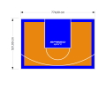 41M2/531X774CM POMARAŃCZOWO-NIEBIESKIE BOISKO DO KOSZYKÓWKI SPEEDSPORT HEXA POWER PRO