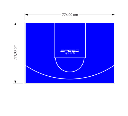 41M2/531X774CM NIEBIESKIE BOISKO DO KOSZYKÓWKI SPEEDSPORT HEXA POWER PRO