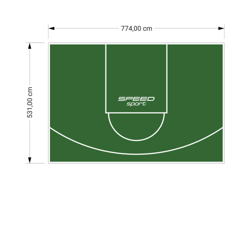 41M2/531X774CM ZIELONE BOISKO DO KOSZYKÓWKI SPEEDSPORT HEXA POWER PRO