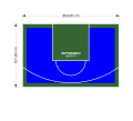 43M2/531X804CM NIEBIESKO-ZIELONE BOISKO DO KOSZYKÓWKI SPEEDSPORT HEXA POWER PRO