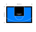 43M2/531X804CM BŁĘKITNO-CZARNE BOISKO DO KOSZYKÓWKI SPEEDSPORT HEXA POWER PRO