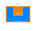 43M2/531X804CM BŁĘKITNO-POMARAŃCZOWE BOISKO DO KOSZYKÓWKI SPEEDSPORT HEXA POWER PRO