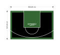43M2/531X804CM CZARNO-ZIELONE BOISKO DO KOSZYKÓWKI SPEEDSPORT HEXA POWER PRO