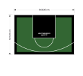 43M2/531X804CM ZIELONO-CZARNE BOISKO DO KOSZYKÓWKI SPEEDSPORT HEXA POWER PRO
