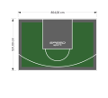 43M2/531X804CM ZIELONO-GRAFITOWE BOISKO DO KOSZYKÓWKI SPEEDSPORT HEXA POWER PRO