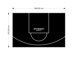 43M2/531X804CM CZARNE BOISKO DO KOSZYKÓWKI SPEEDSPORT HEXA POWER PRO