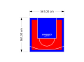 32M2/561X561CM CZERWONO-NIEBIESKIE BOISKO DO KOSZYKÓWKI SPEEDSPORT HEXA POWER PRO