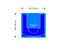 32M2/561X561CM NIEBIESKO-BŁĘKITNE BOISKO DO KOSZYKÓWKI SPEEDSPORT HEXA POWER PRO