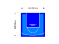32M2/561X561CM BŁĘKITNO-NIEBIESKIE BOISKO DO KOSZYKÓWKI SPEEDSPORT HEXA POWER PRO