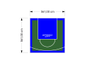 32M2/561X561CM ZIELONO-NIEBIESKIE BOISKO DO KOSZYKÓWKI SPEEDSPORT HEXA POWER PRO