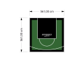 32M2/561X561CM ZIELONO-CZARNE BOISKO DO KOSZYKÓWKI SPEEDSPORT HEXA POWER PRO