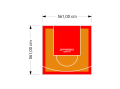 32M2/561X561CM POMARAŃCZOWO-CZERWONE BOISKO DO KOSZYKÓWKI SPEEDSPORT HEXA POWER PRO