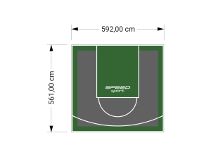 33M2/561X592CM GRAFITOWO-ZIELONE BOISKO DO KOSZYKÓWKI SPEEDSPORT HEXA POWER PRO