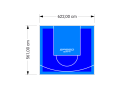 35M2/561X622CM NIEBIESKO-BŁĘKITNE BOISKO DO KOSZYKÓWKI SPEEDSPORT HEXA POWER PRO