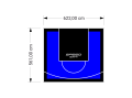 35M2/561X622CM NIEBIESKO-CZARNE BOISKO DO KOSZYKÓWKI SPEEDSPORT HEXA POWER PRO