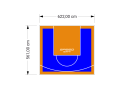 35M2/561X622CM NIEBIESKO-POMARAŃCZOWE BOISKO DO KOSZYKÓWKI SPEEDSPORT HEXA POWER PRO