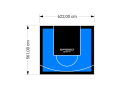 35M2/561X622CM BŁĘKITNO-CZARNE BOISKO DO KOSZYKÓWKI SPEEDSPORT HEXA POWER PRO