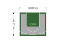 35M2/561X622CM SZARO-ZIELONE BOISKO DO KOSZYKÓWKI SPEEDSPORT HEXA POWER PRO
