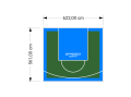 35M2/561X622CM ZIELONO-BŁĘKITNE BOISKO DO KOSZYKÓWKI SPEEDSPORT HEXA POWER PRO