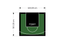 35M2/561X622CM ZIELONO-CZARNE BOISKO DO KOSZYKÓWKI SPEEDSPORT HEXA POWER PRO
