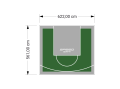 35M2/561X622CM ZIELONO-SZARE BOISKO DO KOSZYKÓWKI SPEEDSPORT HEXA POWER PRO