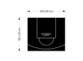 35M2/561X622CM CZARNE BOISKO DO KOSZYKÓWKI SPEEDSPORT HEXA POWER PRO