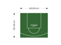 35M2/561X622CM ZIELONE BOISKO DO KOSZYKÓWKI SPEEDSPORT HEXA POWER PRO