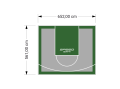 37M2/561X652CM SZARO-ZIELONE BOISKO DO KOSZYKÓWKI SPEEDSPORT HEXA POWER PRO