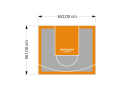 37M2/561X652CM SZARO-POMARAŃCZOWE BOISKO DO KOSZYKÓWKI SPEEDSPORT HEXA POWER PRO