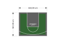 37M2/561X652CM ZIELONO-GRAFITOWE BOISKO DO KOSZYKÓWKI SPEEDSPORT HEXA POWER PRO