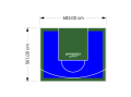 38M2/561X683CM NIEBIESKO-ZIELONE BOISKO DO KOSZYKÓWKI SPEEDSPORT HEXA POWER PRO