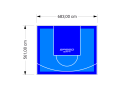 38M2/561X683CM BŁĘKITNO-NIEBIESKIE BOISKO DO KOSZYKÓWKI SPEEDSPORT HEXA POWER PRO